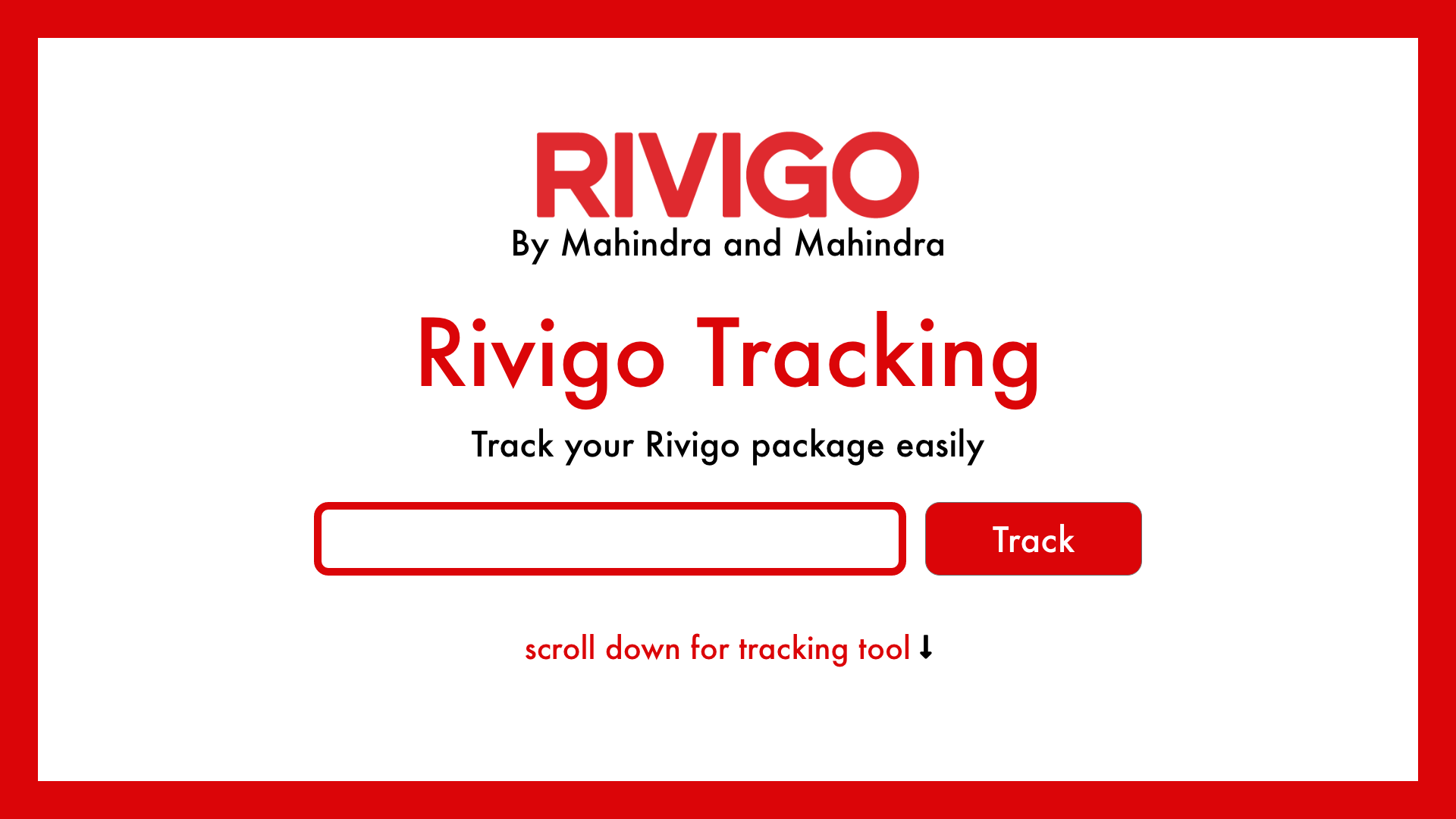 Rivigo Tracking