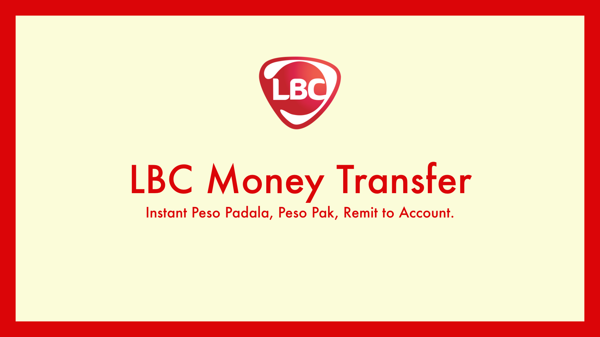 LBC Money Transfer - Remittance Services and Rates