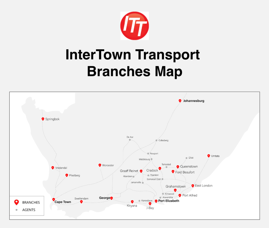 InterTown Transport Branches Map- Complete 