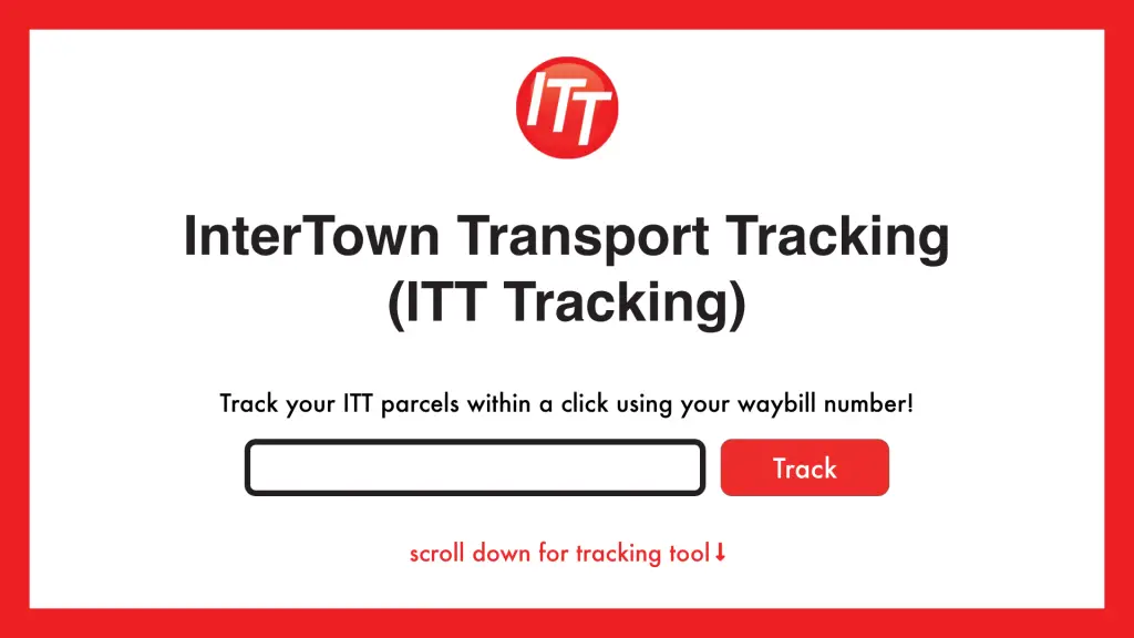InterTown Transport Waybill Number Tracing